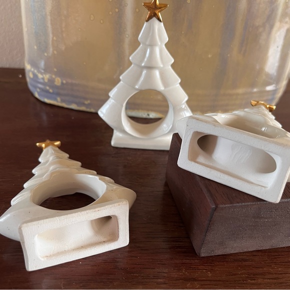 Christmas trees ceramic six napkin holders - Picture 8 of 9